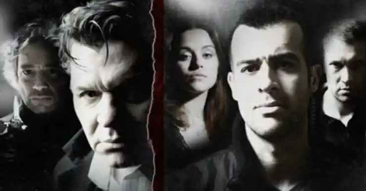 The cast from British indie crime thriller Baseline