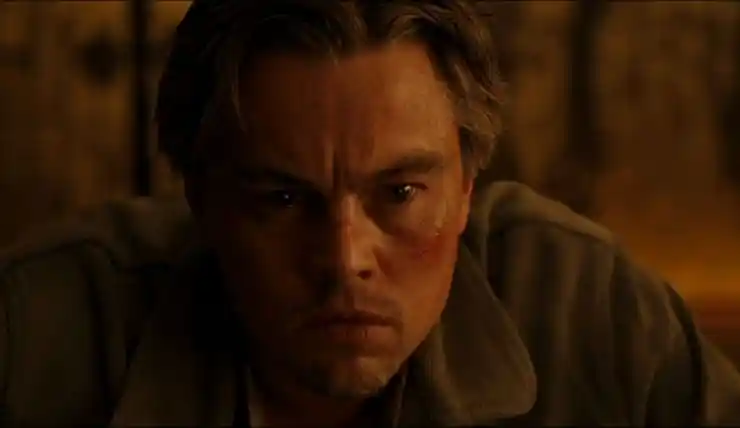 A man looks worried in Inception