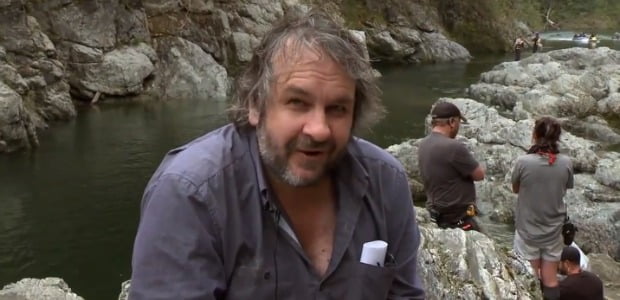 Peter Jackson on set of The Hobbit: The Desolation of Smaug