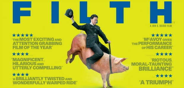 James McAvoy Goes Pig Riding In New Irvine Welsh Filth UK Poster