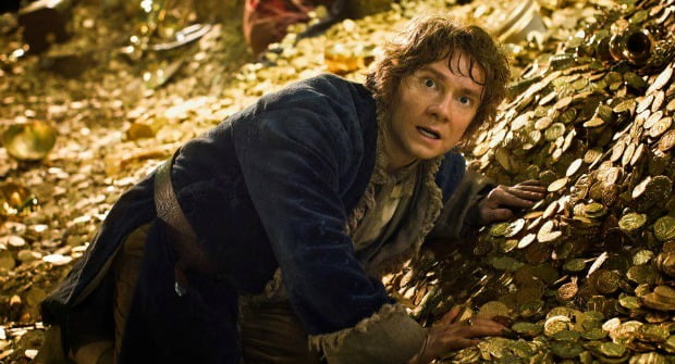 Martin Freeman as Bilbo Baggins in Samug's Lair