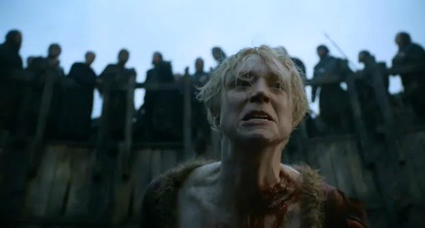 Brienne Of Tarth captured in The Game Of Thrones