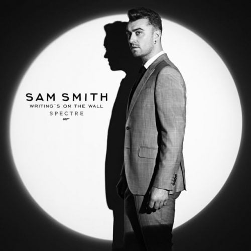 Sam Smith posing like James Bond for Spectre