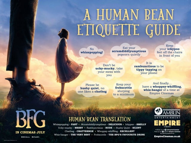 Empire Cinemas BFG Etiqeutte Guide