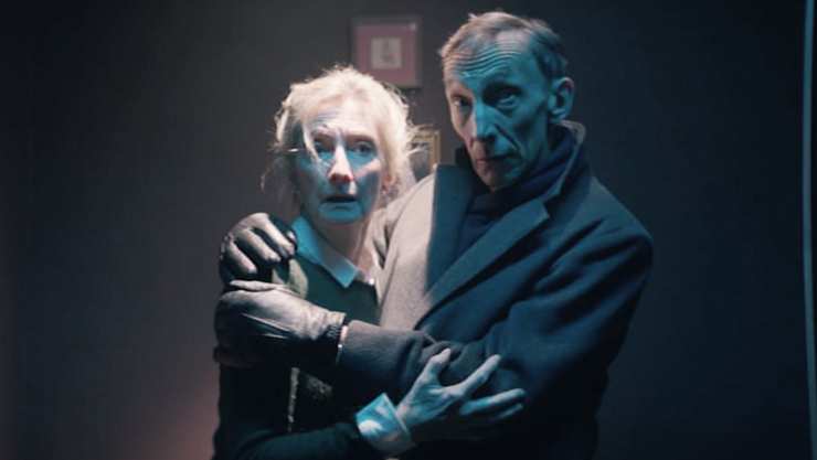 A scared older couple in Anything For Jackson