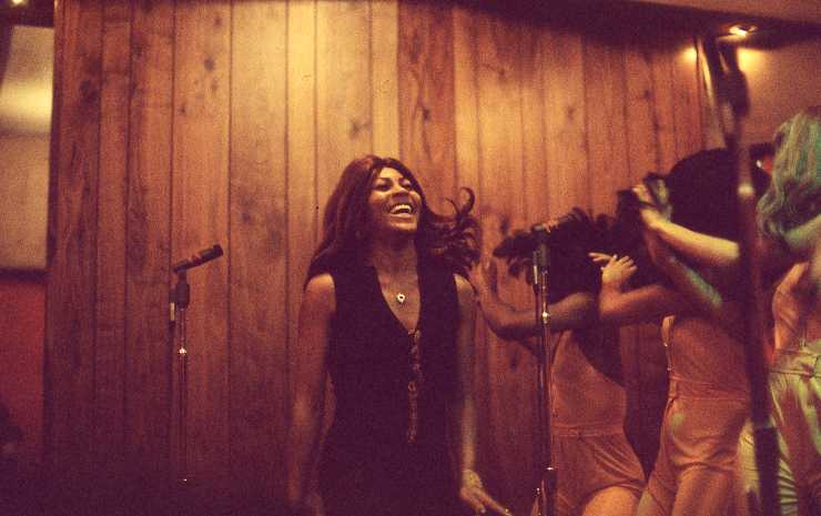 Tina Turner performs in a scene from 2021 Doc TINA