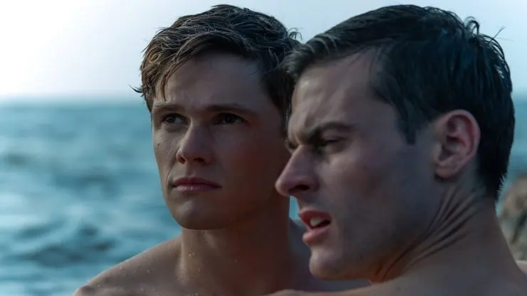 Two young men look on in post war Estonia in Firebird