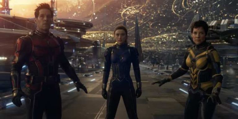 Paul Rudd, Kathryn Newton and Evangeline Lily in Ant-Man 3