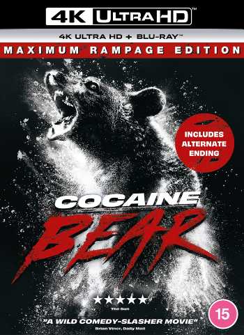 Cocaine Bear 4K UHD out on 29th May to own or win at The Peoples Movies!