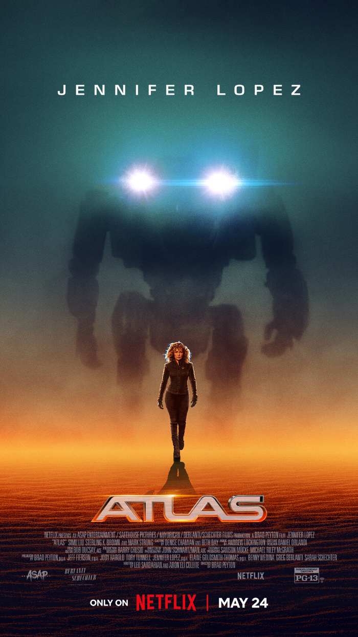 UK Artwork for Netflix sci-fi Atlas starring Jennifer Lopez