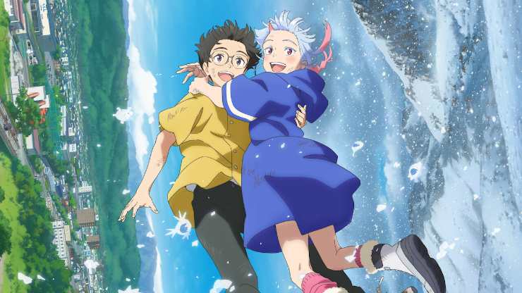 Animated boy and girl from Netflix anime My Oni Girl