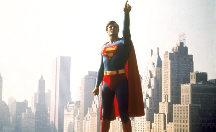 Christopher Reeves as Man of steel aka Superman