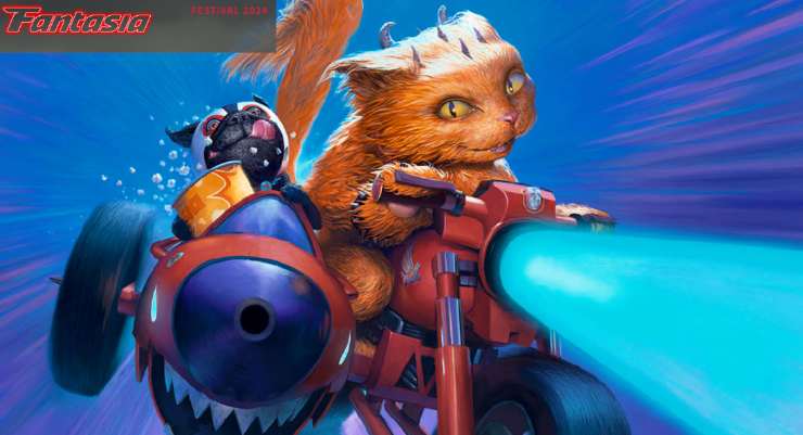 Fantasia Fest Film Festival 2024 Logo Cat on the bike