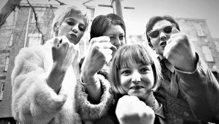 Angry young women raising fists in Edinburgh International Film Festival. Today the festival revealed Since Yesterday: The Untold Story Of Scotland's Girl Bands
