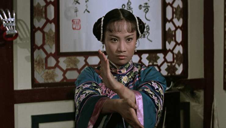 Woman ready to fight martial arts style