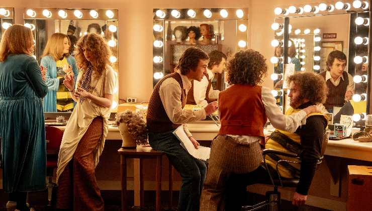 Some of the cast of SNL getting the make up done