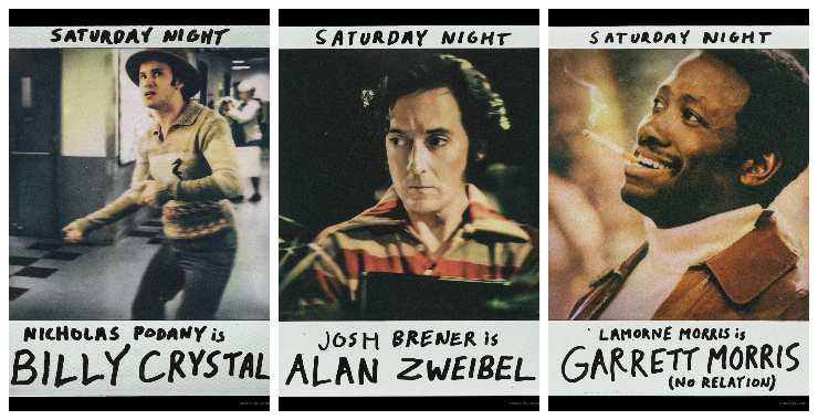 Character Posters with 2-3 actors from Saturday Night