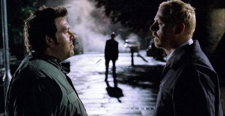 Nick Frost and Simon Pegg just out of The Winchester in Shaun Of The Dead