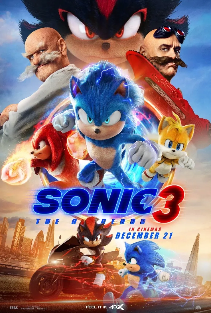 Sonic The Hedgehog 3 UK Poster