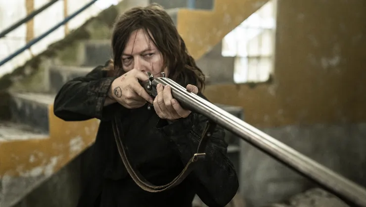 Daryl Dixon has a gun