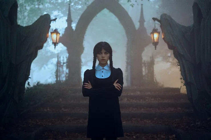 Wednesday Addams looking 'dreadfully excited' 