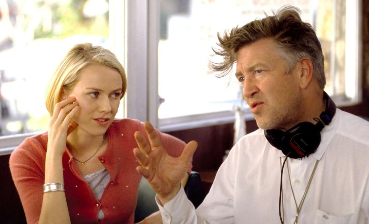 David Lynch chats to Naomi Watts on set of Mulholland Drive