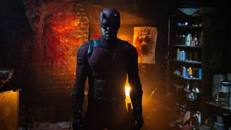 A masked vigilante prepares for battle