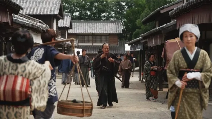 A Roni walks the streets in A Samurai In Time