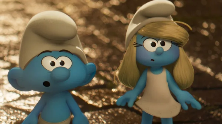 Smurfette and Smurf search for someone in SMURFS
