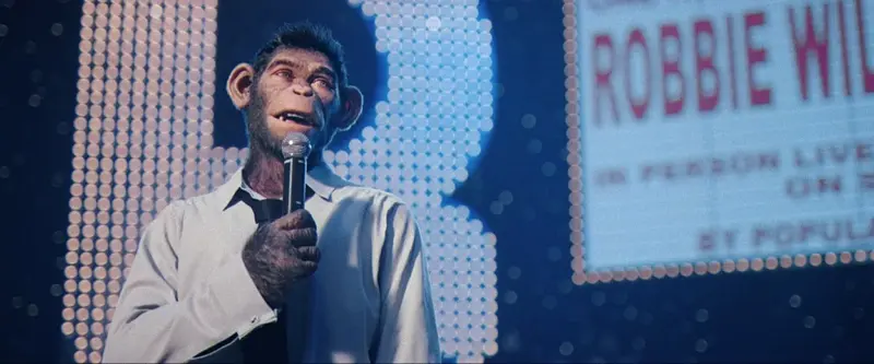 Robbie Williams is a singing monkey in Better Man