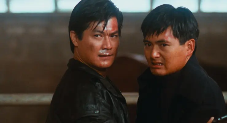 Alan Tang and Chow Yun-Fat in 1987 Flaming Brothers