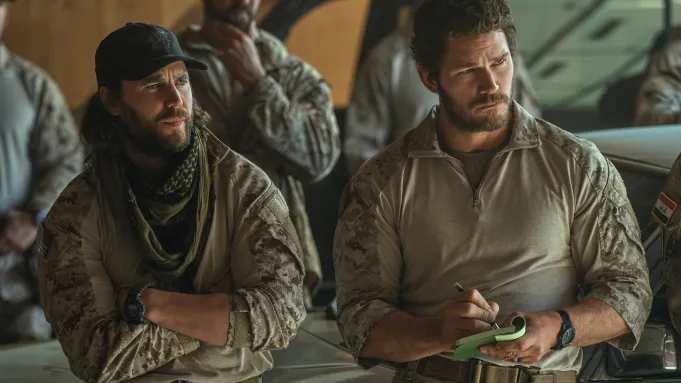 Taylor Kitsch and Chris Pratt in The Terminal List Dark Wolf