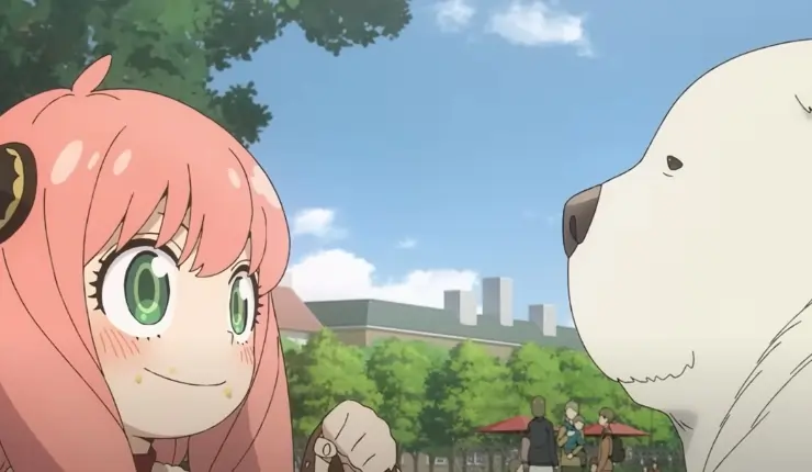 Anime little girl with her dog in SPY x FAMILY season 3