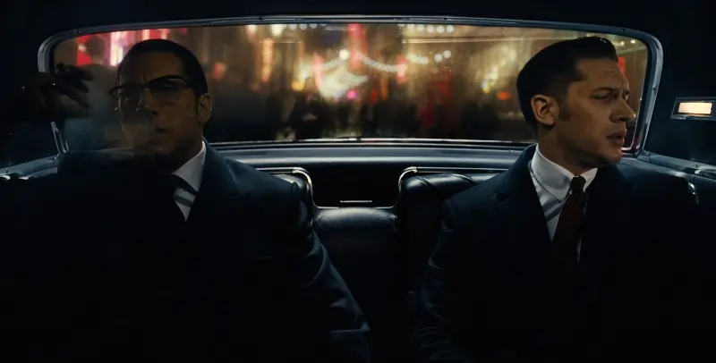 Tom Hardy and Tom Hardy are The Kray Brothers in Legend