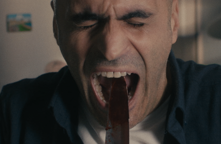 A man in pain with a sharp object in The Turkish Coffee Table