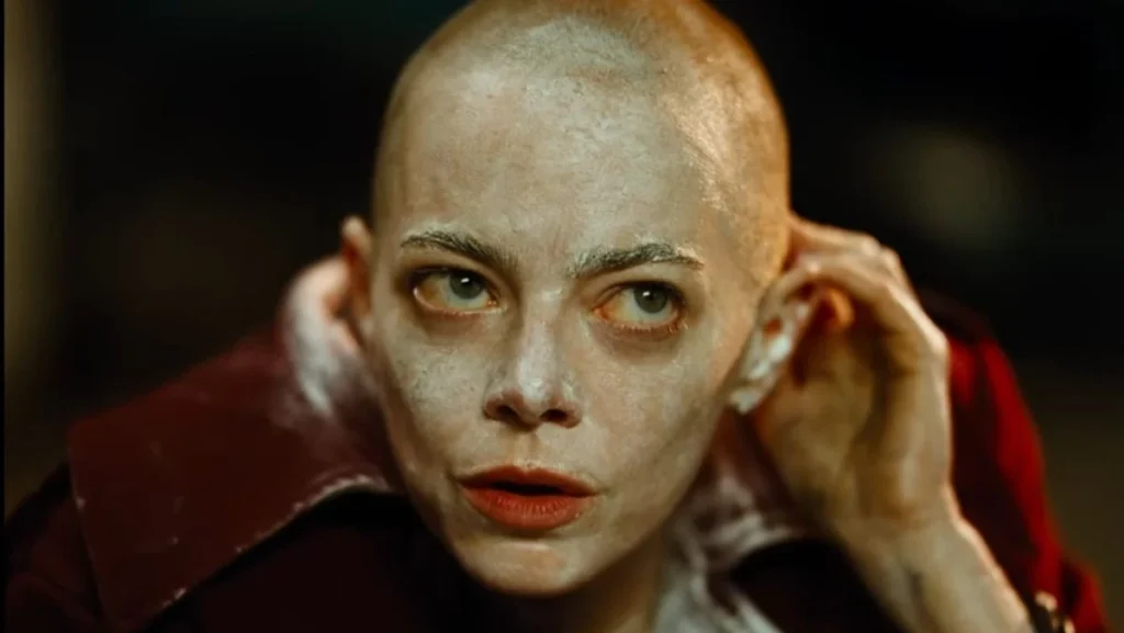 A very bald Emma Stone in Bugonia Read our review