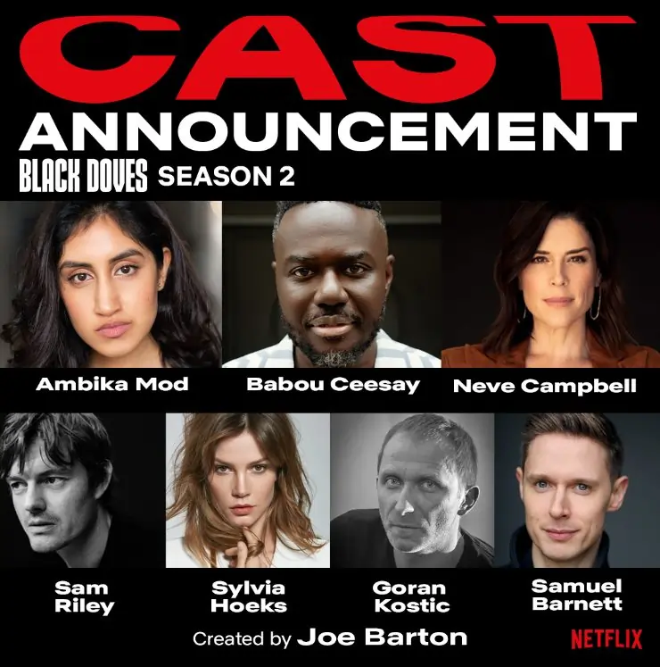 New Cast image for Black Doves Season 2