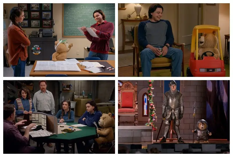 A Selection of images from Season 2 of Ted coming to Sky/Now in March.