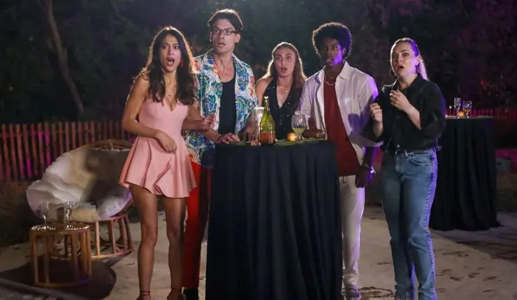 A group young adults party together in The Final Party.