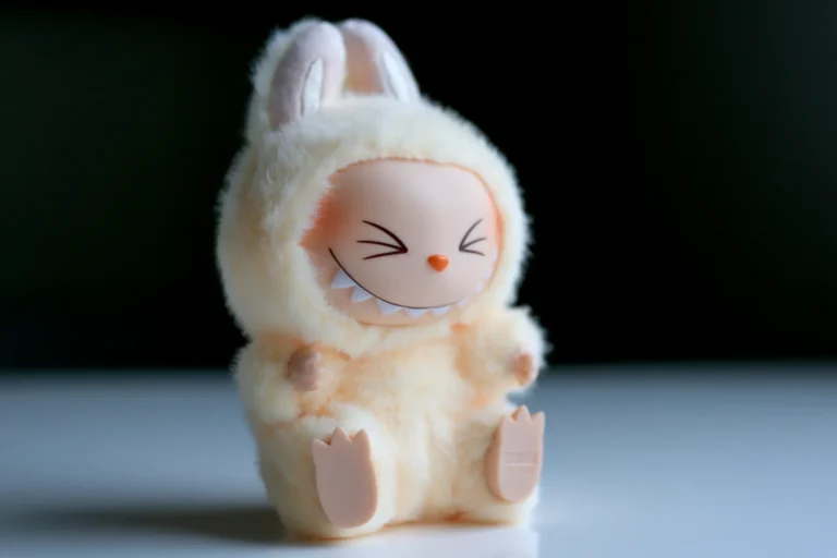 White labubu toy doll