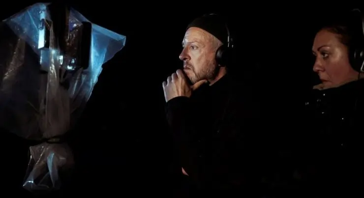 Director Craig Conway on the set of Red Riding.