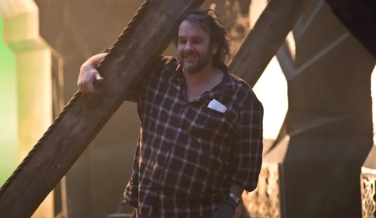 Peter Jackson on The Hobbit set.