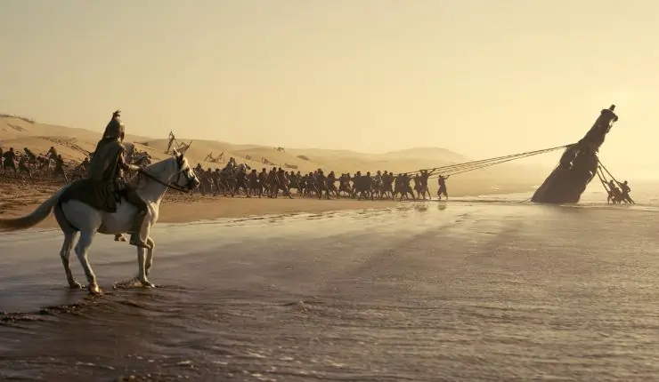 A beach scene from The Odyssey