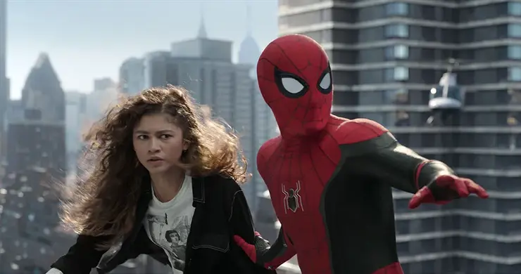 Zendaya and Tom Holland as Spider-Man