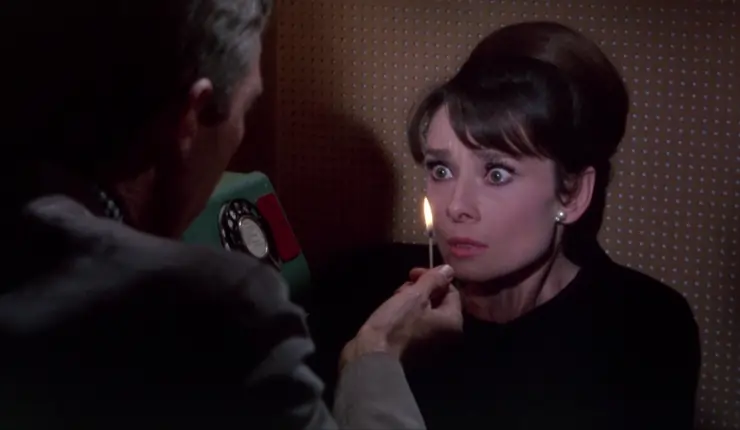 James Coburn Terrorizes Audrey Hepburn