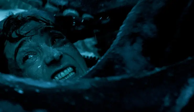 A scubadiver struggles to survive in Whalefall