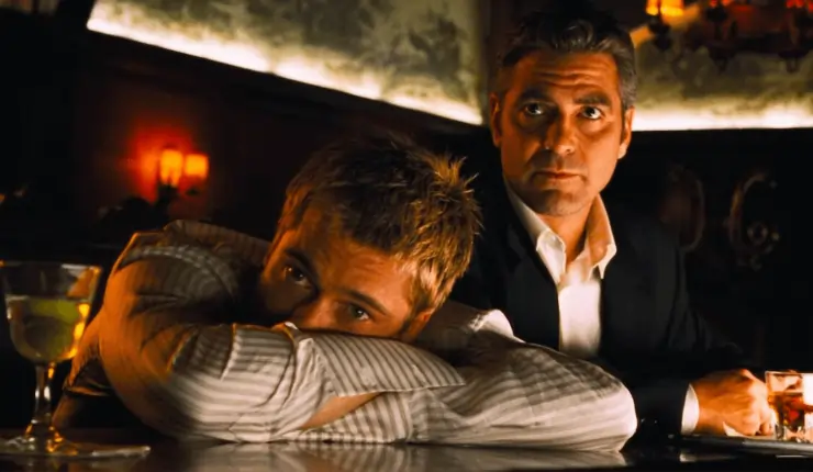 Brad Pitt and George Clooney in Ocean's Eleven