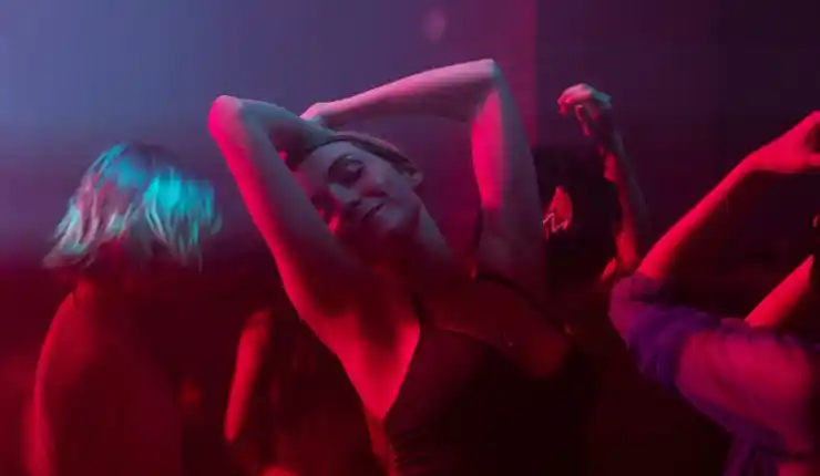 A woman dances the night away in Nervous