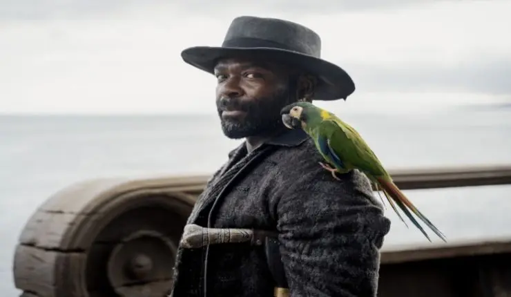 Long John Silver and his parrot